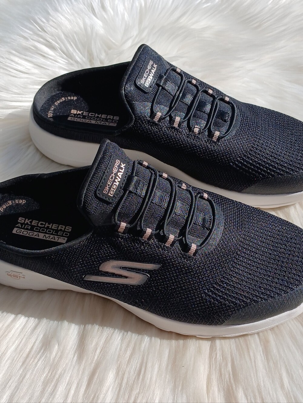 Skechers Go Walk Joy Mule Sneaker womens size 8.5 shoes Black Slip-on Sneakers